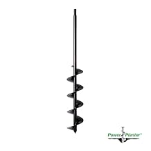 Power Planter Bulb Auger & Bedding Plant Tool - 3x48 Garden Auger Drill Bit with 1/2" Non-Slip Hex Drive, Hand-Welded Planting Auger Gardening Drill, Earth Auger Digging Tools, Up to 48" Deep