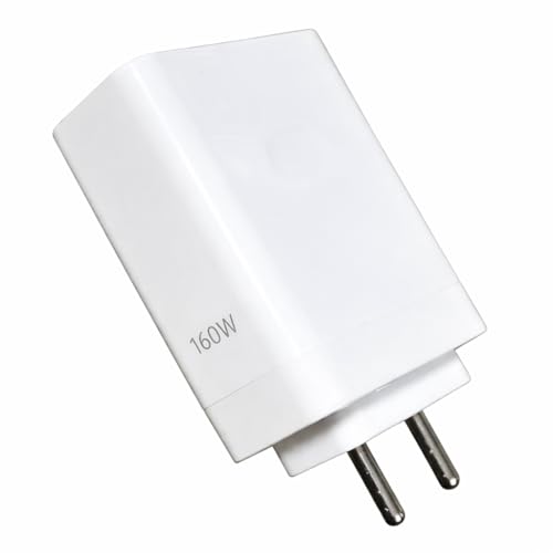 Image of 160W Charger Set with Cable Ultra Fast Charging Compatible with OnePlus 12R 12 11 11R 10 Pro 10R 10T 9R 9 Pro 9RT Nord CE4 CE3 - White with SIX Months Replacement Warranty
