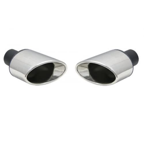 Uniwersalny zestaw końcówek rury wydechowej, stal nierdzewna, 2 x 93 x 133 mm, przyłącze 45-57 mm
