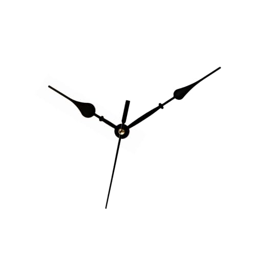 Image of 18mm Sweep and Silent Clock Machine and Sturdy Black Metal Needle | Non-Ticking Battery Operated Clock Movement Replacement for DIY Resin Clocks & Art