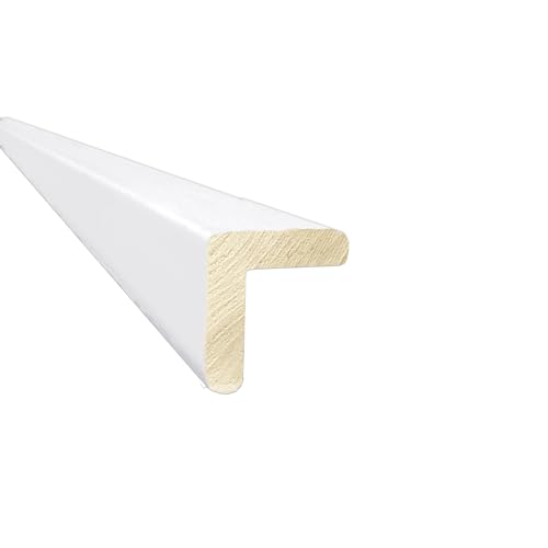 Image of 1x1 Outside Corner Trim Moulding, Real Hardwood, The Millwork Outlet (Primed Fingerjoint Poplar, 94 inch)