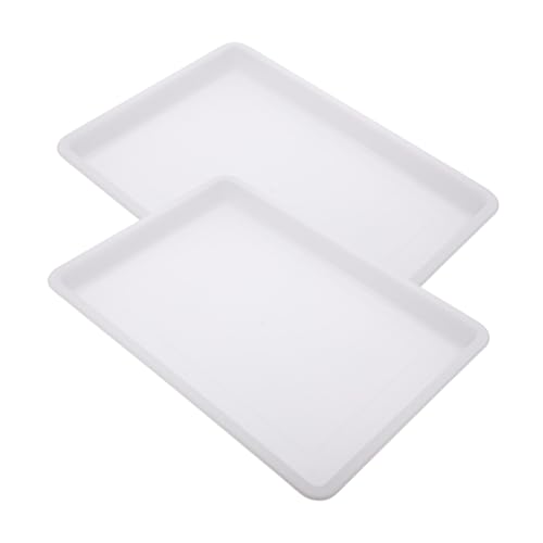 Angoily 2 Piezas Bandejas de Pintura para Diseño y Resistente para Mezclar Pigmentos Bandejas de Arte DIY Fáciles de Limpiar y Duraderas