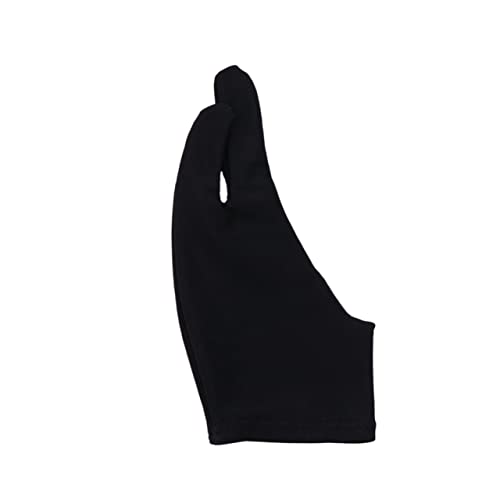 KOMBIUDA Zweifinger-malhandschuhe Aus Spandex Gebogen Für Künstler Zum Zeichnen Tabletts Schweißhemmend Schützt Oberflächen Schwarz Atmungsaktiv Und Bequem
