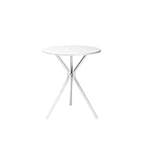  SCAB DESIGN Tavolo Modello LEO ø60CM in acciaio zincato e verniciato SET 2PZ- DISPONIBILE IN 6COLORI - PER INTERNI ED ESTERNI (BIANCO)