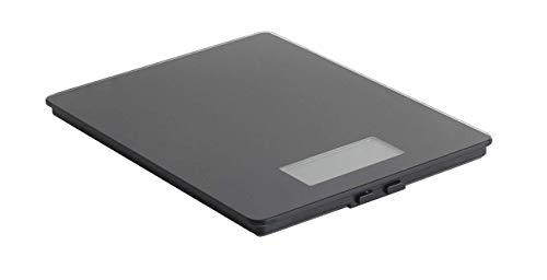 MASTRAD - Balance de Cuisine Noire - Plateau Verre - Précision au Gramme Près Jusqu'à 5 Kg - 17 cm x 23 cm