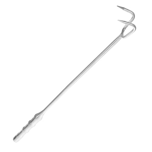KICHOUSE Meat Flipper Hook Bbq Meat Turner Food Flipper Hooks Stainless Steel Food Turner Easy to Use