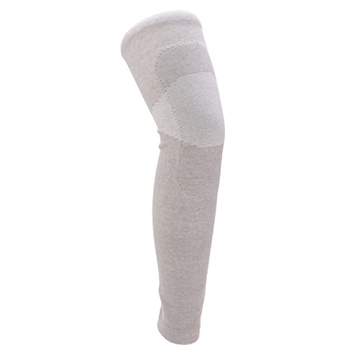 Manga de joelho térmica, 1 par confortável joelheiras de inverno engrossar Nylon + fio de algodão pa