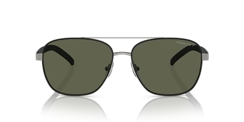 ARNETTE Man Sunglasses Gunmetal/Black Frame, Polarized Green Lenses, 59MM3