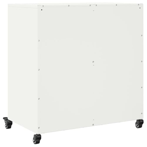 Vidaxl Credenza Bianca 68,5X39X72 Cm In Acciaio Laminato A Freddo, Mobile, Credenza, Mobile Laterale, Mobile Credenza, Mobile Contenitore, Credenza - 9