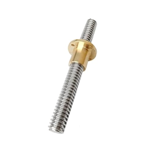 Metal Ball Screw nut 304 Precision Stainless Steel Trapezoidal Threaded Screw T18*4 Large Screw with Copper Nut T16 T20 T25 T30 Diameter 18(250mm)