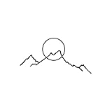 Simply Inked Sunrise in the Mountains Temporary Tattoo, Designer Temporary Tattoo for Girls Boys Men Women Waterproof Sticker Size: 2.5 x 4 inch l Black l