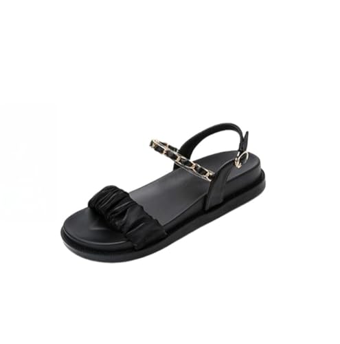 Women's Flat Sandals Platform Strappy Open Toe Slip On Casual Flat Sandals For Summer Wedding Party Beach Dressy Formal