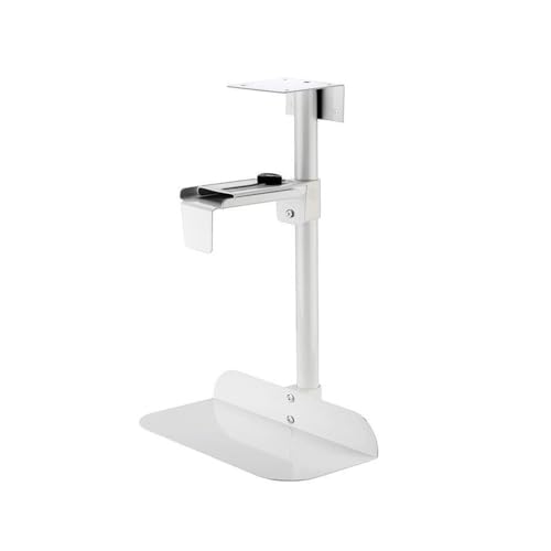 Soporte para torre de CPU bajo escritorio, ajustable en altura y ancho, giro de 360°, compatible con la mayoría de torres de PC (blanco) miniatura 1