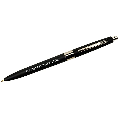 Stylos Skilcraft pointe moyenne rétractable encre noire séchage rapide