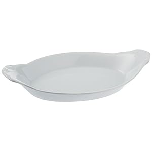 Bia Cordon Bleu White Oval Porcelain Au Gratin Bowl, 8 oz, White