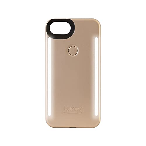 LuMee Duo LD-IP7-GOLDMT-NA LED dual sided illuminated Selfie Case for Apple iPhone 8/7/6s/6 in Gold Matte
