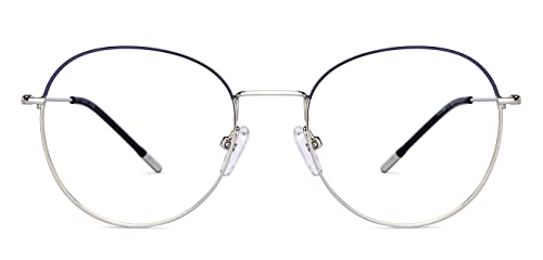 Image of VINCENT CHASE EYEWEAR Zero Power Cut & Antiglare Computer Eyeglasses | Round For Men & Women | Small | VC E13629