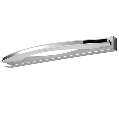 Lámpara de espejo de baño LED moderna aplique pared acero inoxidable 4