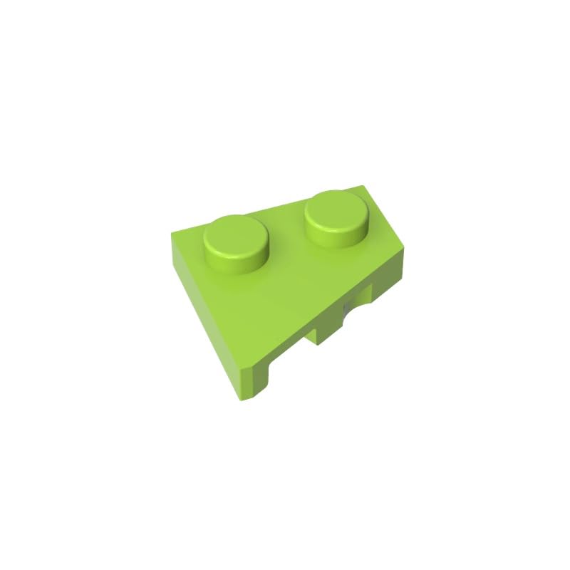 XYEIUGO 24307 Circular Plate Wedge Plate 2x2 Right, Lime, 50 PCS — image 1