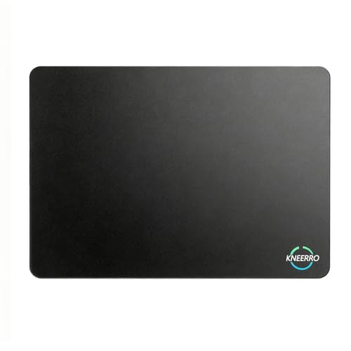 KNEARRO Glass Mouse Pad Gaming - Professional Esport Tempered Glasspad Micro-Etched Surface for Top Control and Speed,Hard Mousepad Grey L
