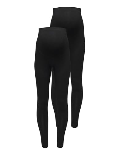 Leggings Femme ONLY Olmlovely New JRS Noos Lot de 2 Noir Smart Casual