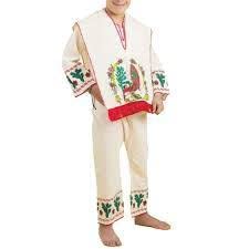 Traje de Indito Nio Bordado a Mano Imagen Virgen de Guadalupe Manta