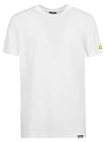 DSQUARED2 DSQUARED2 T-Shirt für Herren, Schwarz, lässig, mit Logo-Patch Icon auf dem Ärmel, Weiß, XXL