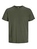 JACK & JONES Męski T-Shirt RDD jednokolorowy T-shirt, Peat, XXL