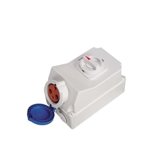 Interrupteur de prise industriel triphasé 400V protection mécanique clé