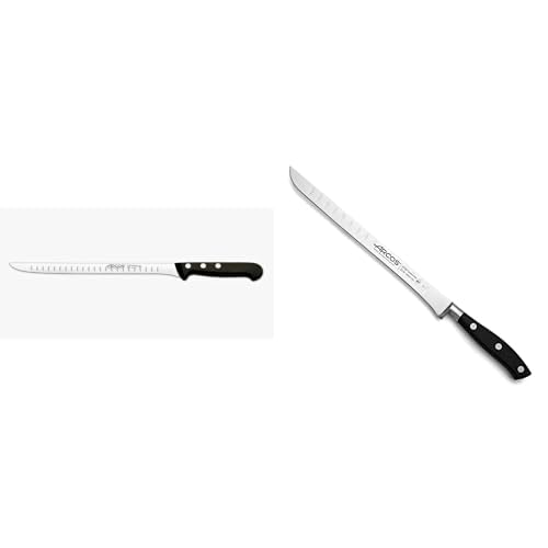 Arcos Set di Coltelli per Prosciutto - 2 Pezzi: Coltello Forgiato Riviera per Salumi e Coltello Flessibile Alveolato Universal per Prosciutto - Acciaio NITRUM, Manici Ergonomici Professionali