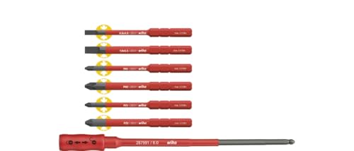 Wiha Bit Set slimBit electric gemischt mit slimBit Halter 7-tlg. (36079)