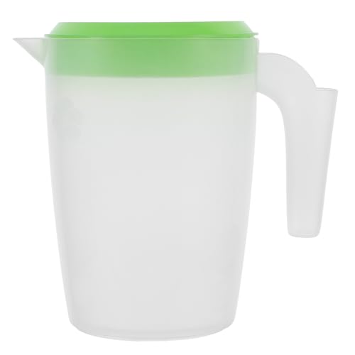 DIYEAH Pichet à Eau 1 L Bec Verseur en Plastique Transparent Couvercle Anti-Déversement pour Réfrigérateur et Usage Domestique