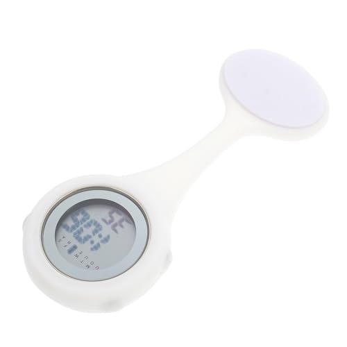 Reloj de enfermera de silicona blanco para turnos de hospital y guardias médicas