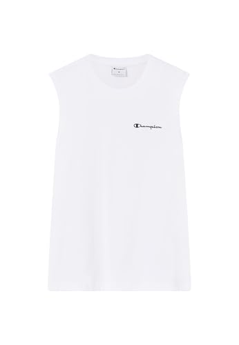 Chaleco de algodón Champion Icons 222170 blanco para hombres que buscan libertad de movimiento
