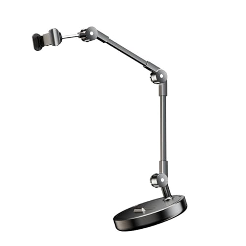 Support téléphone pour diffusion en direct avec bras rotatif et pince pour table de bureau