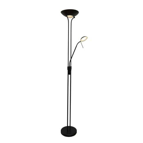Els Banys Lámpara de Pie LED con Luz Regulable Pantalla Superior 17W Lector Articulado 5W Cálida Estructura