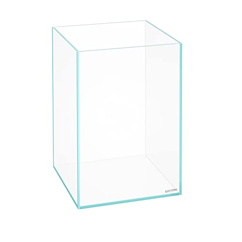 Image of LANDEN Tall Tank Rimless Low Iron Tank 5.5GAL 9.8 inch L x 9.8 inch W x 14.2 inch H(25X25X36) cm Small Aquascape Fish Tank, Vertical Aquascape Tank, Black Leveling Mat Included