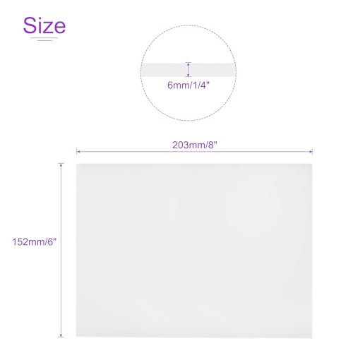 Image of DMiotech 6 x 8 x 1 /4 Inch Plastic UHMW Sheets, Ultra High Molecular Weight Polyethylene, Opaque White Polyethylene Board for Automotive, Chemical, Manufacturing, DIY Home Kitchen