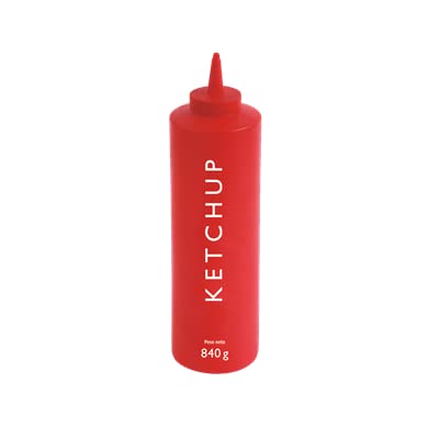 "Ketchup Rioba en Diferentes Formatos: Monodosis - Caja de 275 Sobres de 10 g, Biberón de 300 g y 840 g. Sin Gluten, Ideal para Restaurantes y Eventos." (6, Biberón 840g.)