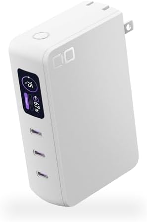 CIO SMARTCOBY Pro PLUGⅡ モバイルバッテリー PD 65W コンセント一体型 USB-C×3 10000mAh（ホワイト）