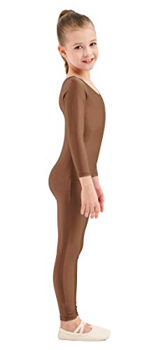 Kepblom Girls Scoop Neck Long Sleeve Unitard Bodysuit Dancewear For Child #TOP2