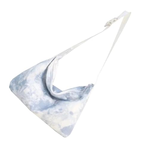 Sac à bandoulière pour femme en toile tie-dye : grand sac étudiante grand capacité