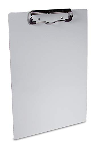 Saunders 21517 Recycled Aluminum Clipboard - Silver, Letter Size, 8.5 In. X 12 In. Document Holder With Low Profile Clip #TOP1