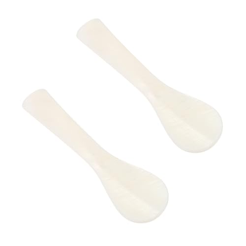 CLISPEED 2個 シェルデザイン小勺子 軽量スプーン アイスクリーム デザート コーヒー用 な丸みエッジ 家用調理道具