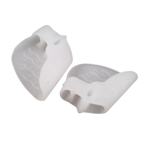 FRCOLOR 2Pairs Three Hole Toe Separator Braces for Relief Soft Gel Aligners for Comfortable Foot Support