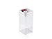 Produktbild Leifheit Fresh and Easy Vorratsbehälter 1200 ml, eckig, luft- und wasserdichte Vorratsdose mit patentierter Einhand-Bedienung, Frischhaltedose, stapelbare Aufbewahrungsboxen, transparent, rot
