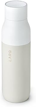 LARQ Bottle PureVis 17 oz - Self-Cleaning and Insulated Stainless Steel Water Bottle with UV Water Purifier and Award-winning Design | Reusable & Travel Friendly, Granite White