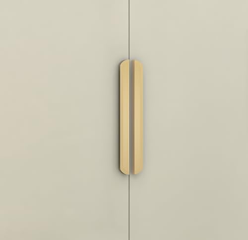 Image of VEZEL Aluminium Cabin Handle /Wardrobe Handle - Modern Cabinet Pull for Wardrobe, Drawer & Cabinets Furniture (PVD Gold) -160mm - Pack of 2-| 3 Years Warranty |