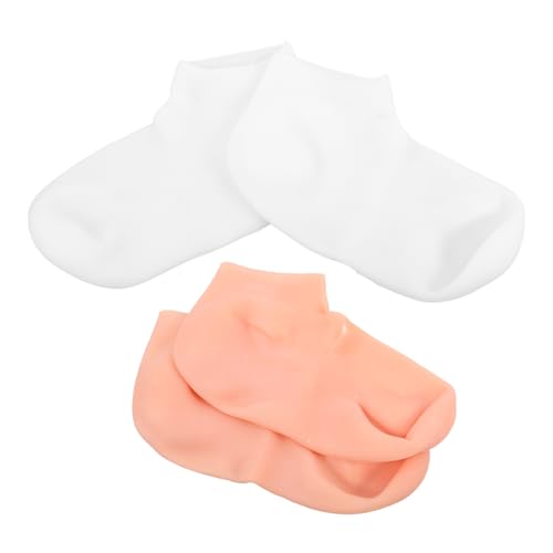BELLIFFY 2 Pairs Moisturizing Socks for Women Elastic Spa Socks with Lotion for Dry Cracked Feet Fits for Foot Care