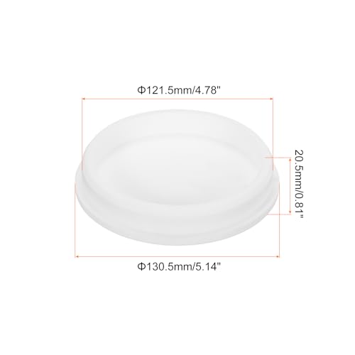 Image of MECCANIXITY High Temp Silicone Plug Mount Dia 121.5mm /4.78 Inch T Shaped Rubber Stopper Hole Plugs for Powder Coating Plating Waterproof Sealing Plugs White Pack of 1